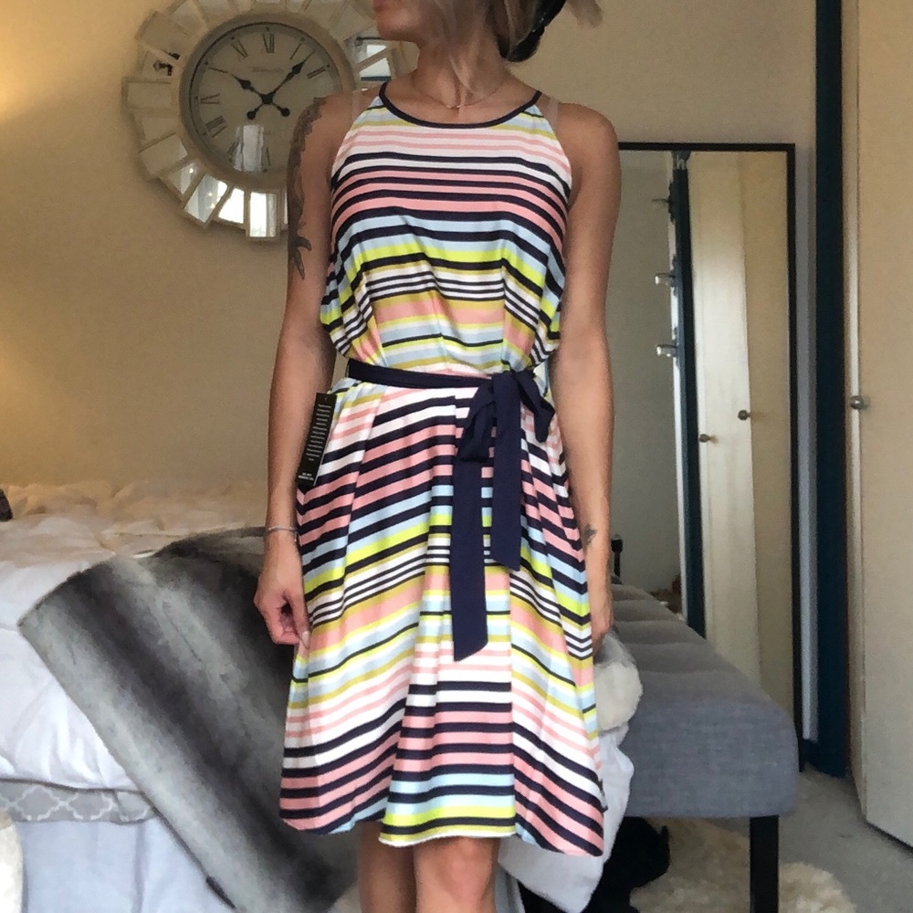 The Limited Striped Tie Dress - NEW